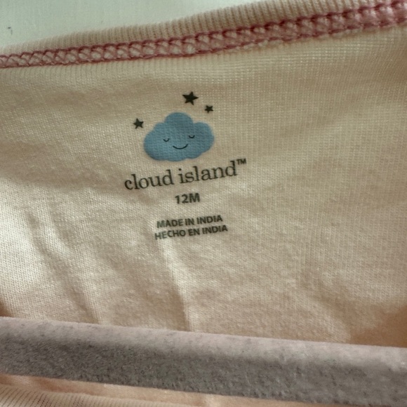 Cloud Island 12M Light Pink Loved Long Sleeve Girls Onesie Bodysuit - Picture 3 of 4